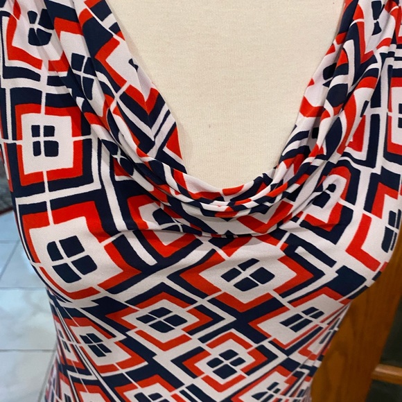 Chaps by Ralph Lauren Plus Geometric
Nautical Drapeneck Jersey Knit Top size S - Picture 5 of 6